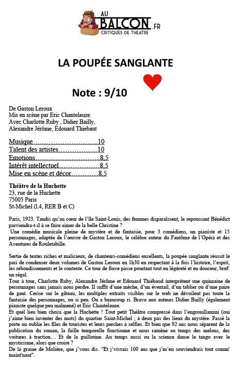 La Poupée Sanglante