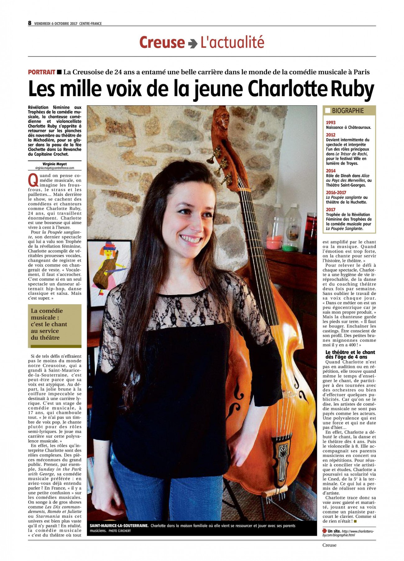 PORTRAIT – « Les mille voix de la jeune Charlotte Ruby »